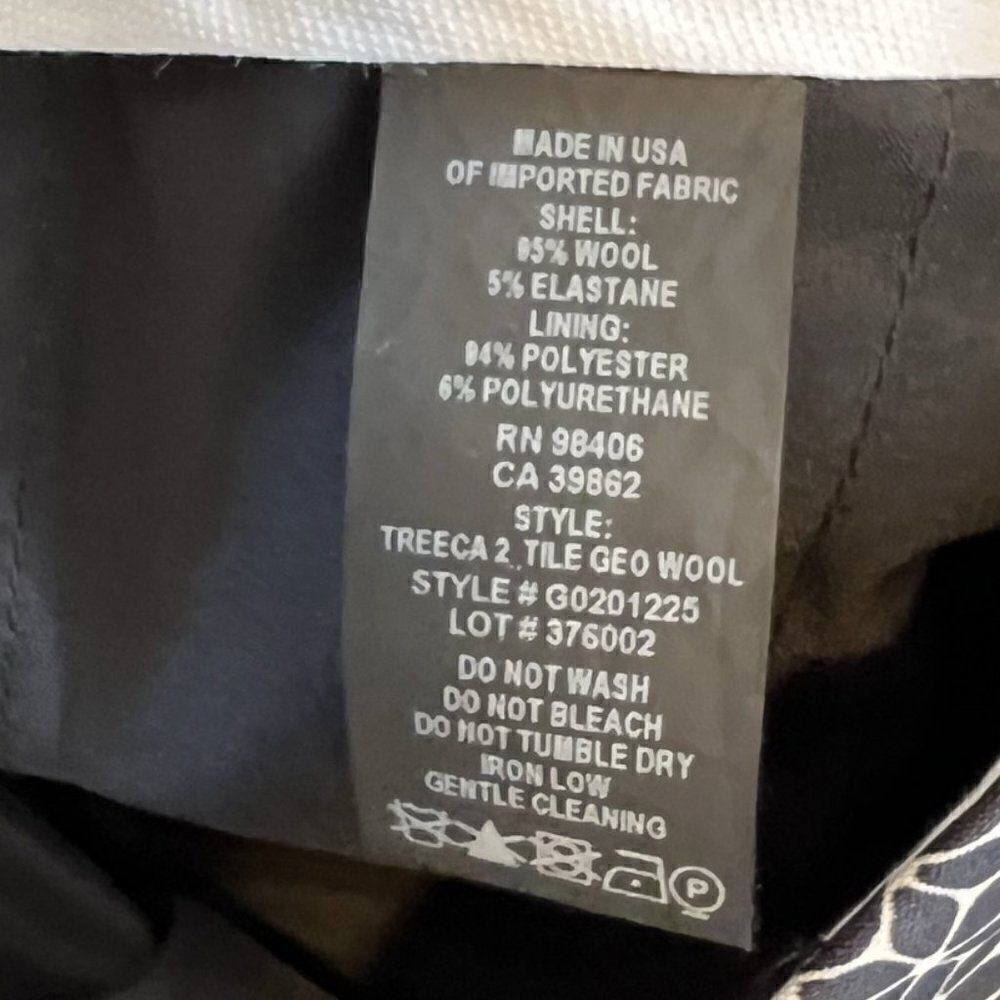 Theory Treeca 2 Tile Geo Wool Dress Pants - Picture 7 of 8